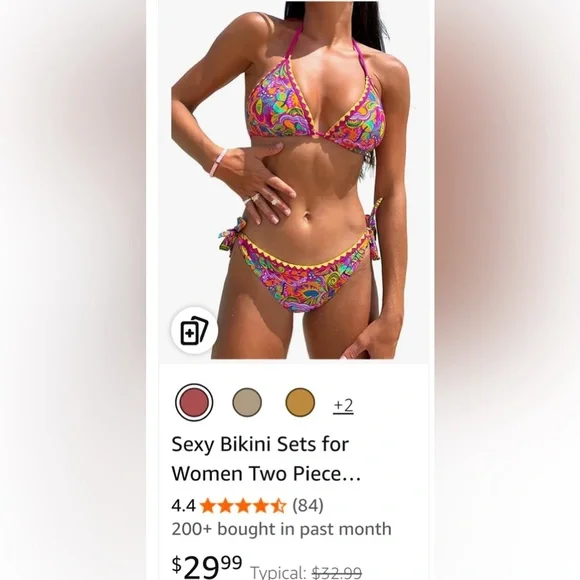 Vibrant Multicolor Bikini Set - Picture 10 of 10